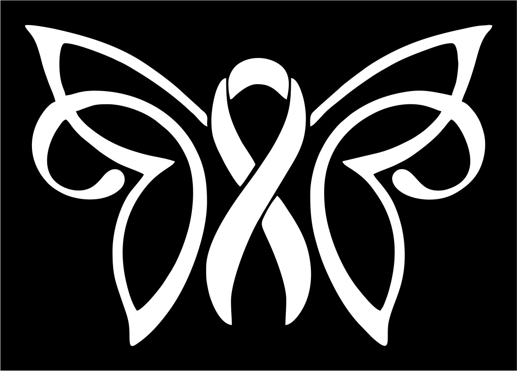 Cancer Awareness Ribbon Lung Vinyl Decal Sticker Car Truck Window Laptop Tablet