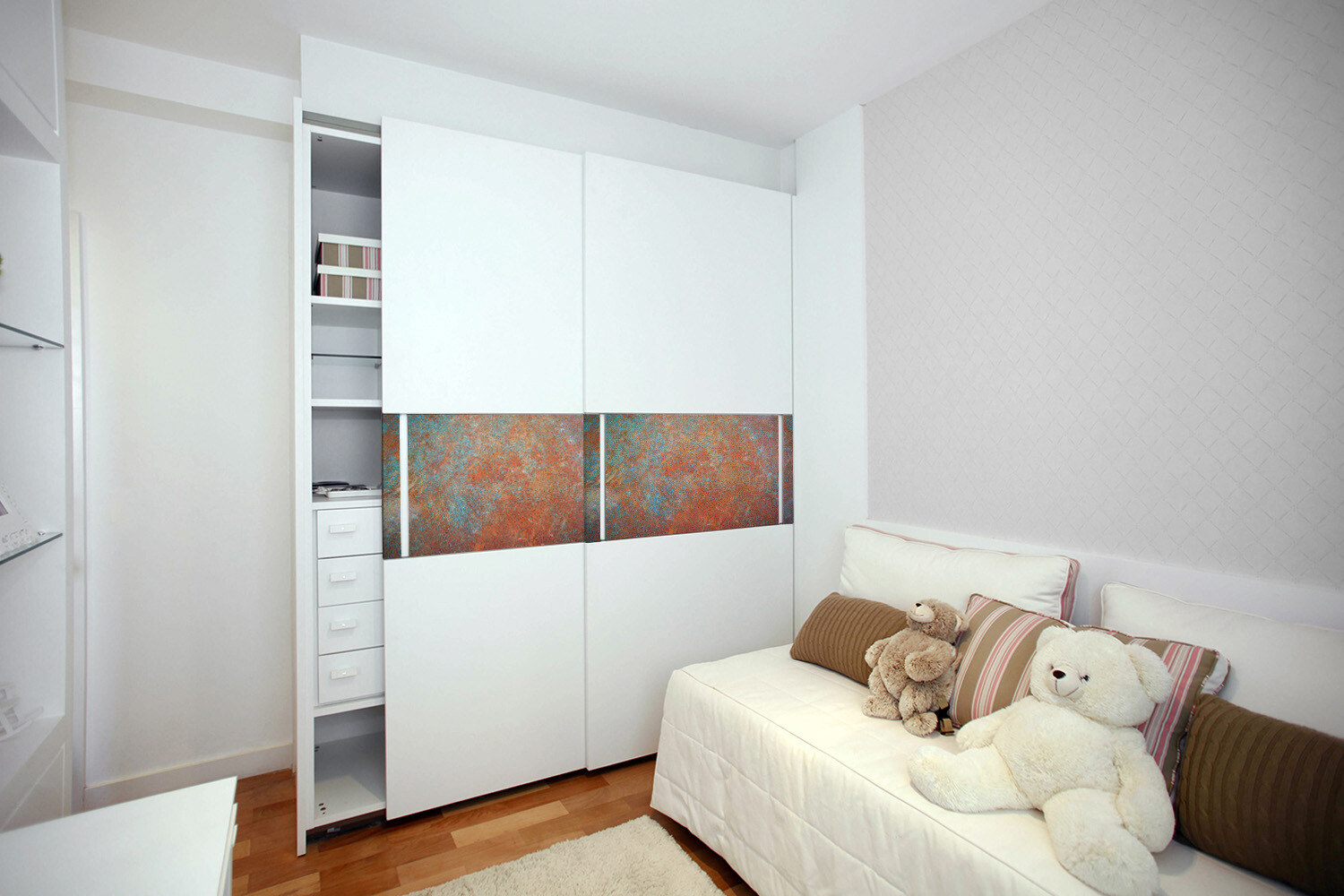 Furniture Sticker Matt Self adhesive for wardrobe Old rusty metal 100×50