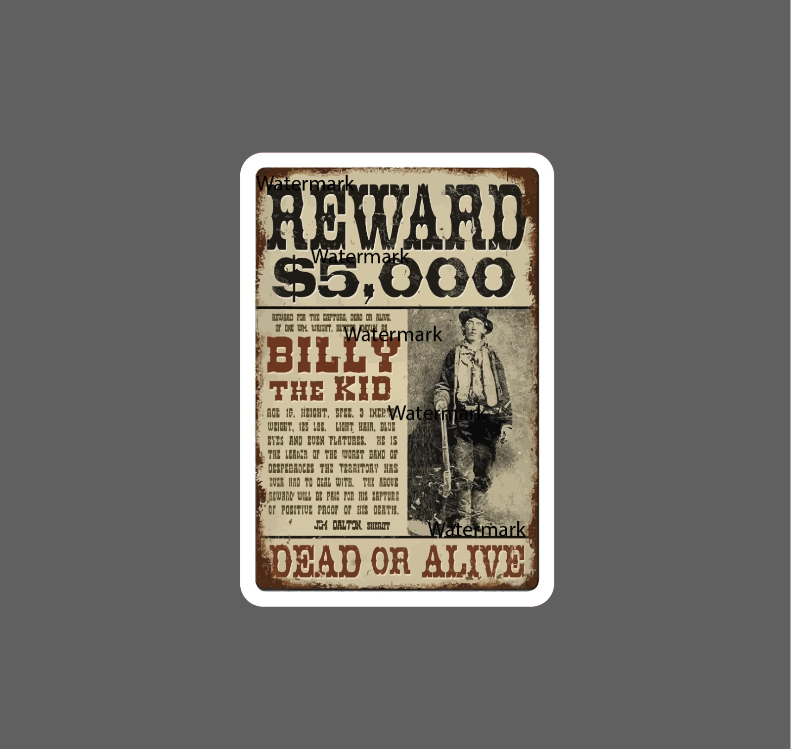 Billy The Kid Sticker Wanted Poster NEW – Buy Any 4 For $1.75 EACH Storewide!