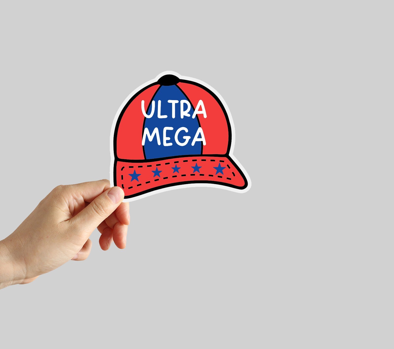 Ultra Mega hat Sticker Political Republican Water Bottle Notebook Phone Sticker