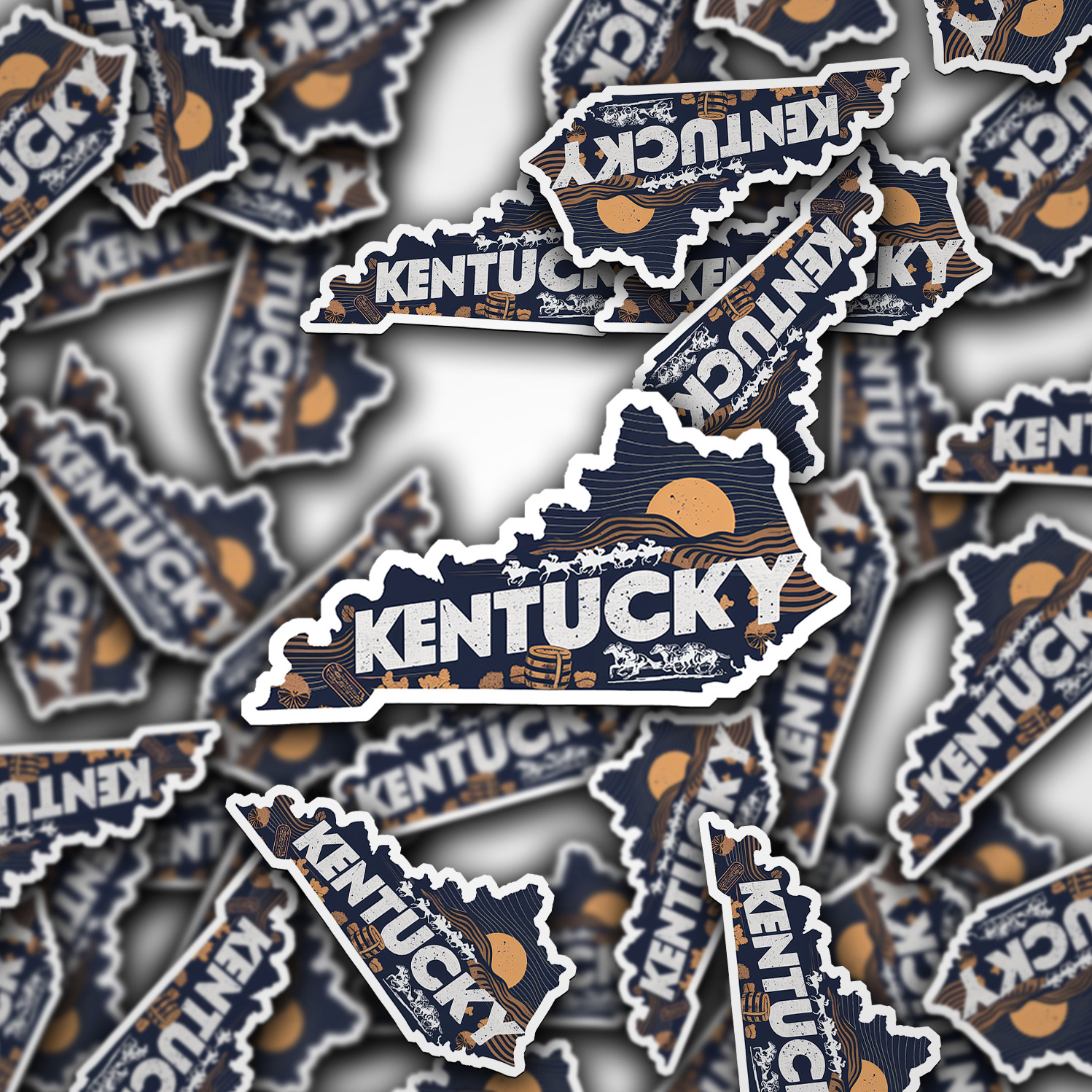Retro Vinyl State Sticker – Kentucky