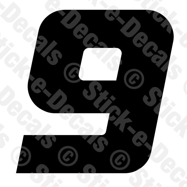 Number Nine 9 Vinyl Die Cut Decal Sticker – RACING NUMBER – RSF