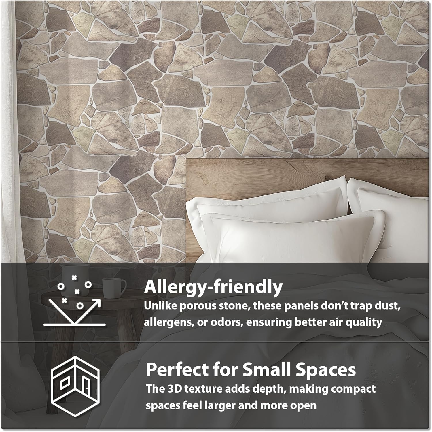 Transform Your Space with 3D Faux Stone Panels – Lightweight & Customizable