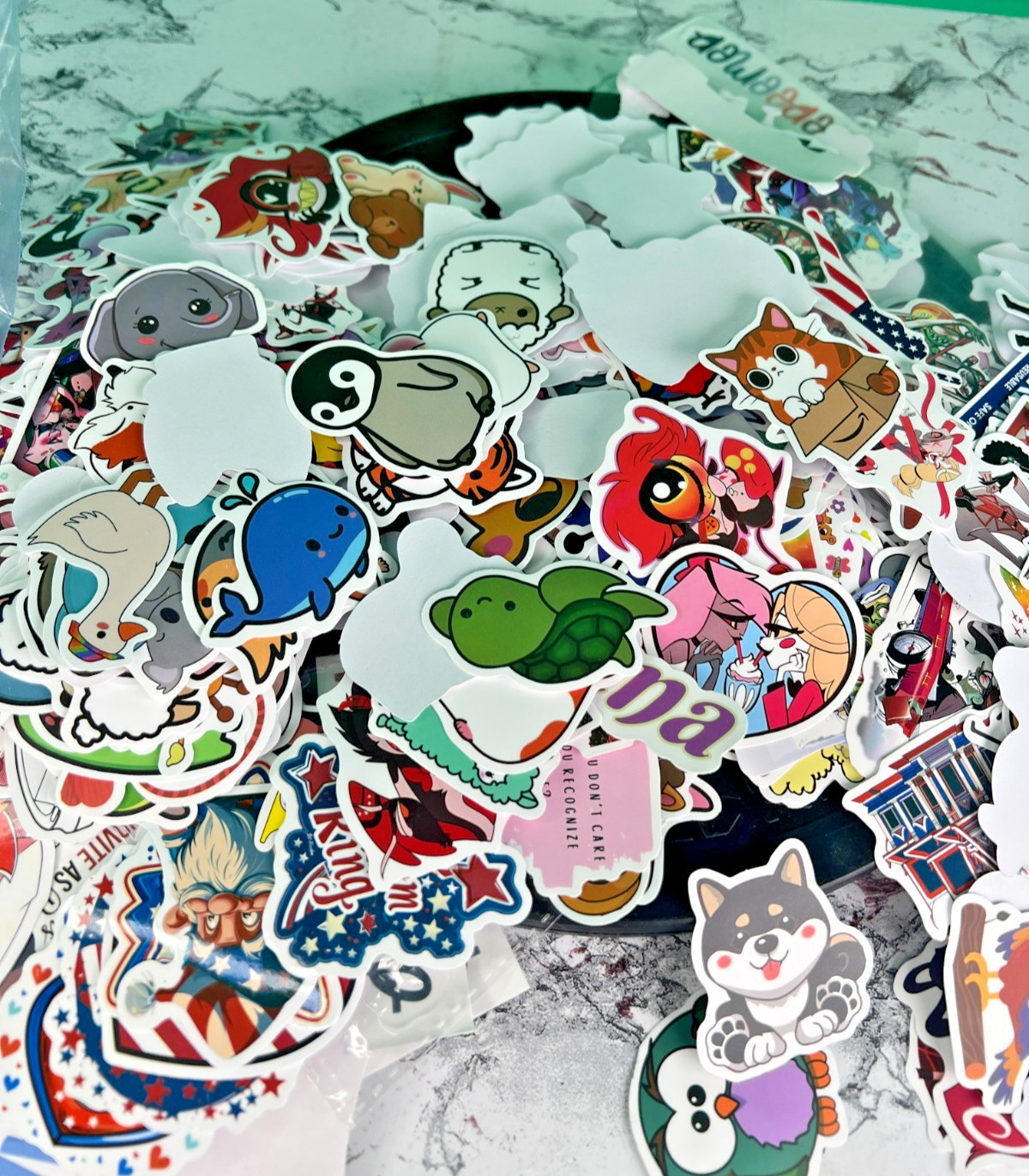 Bulk Vinyl Sticker Lot Mixed Variety Hazbin Hotel Animals Pop Culture Decals