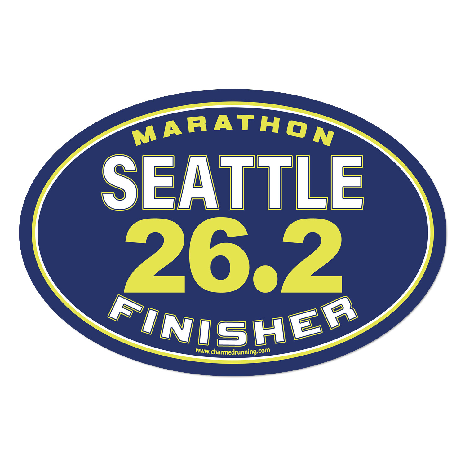 Seattle Marathon 26.2 Finisher CUSTOM YEAR Removable Sticker Decal or Car Magnet