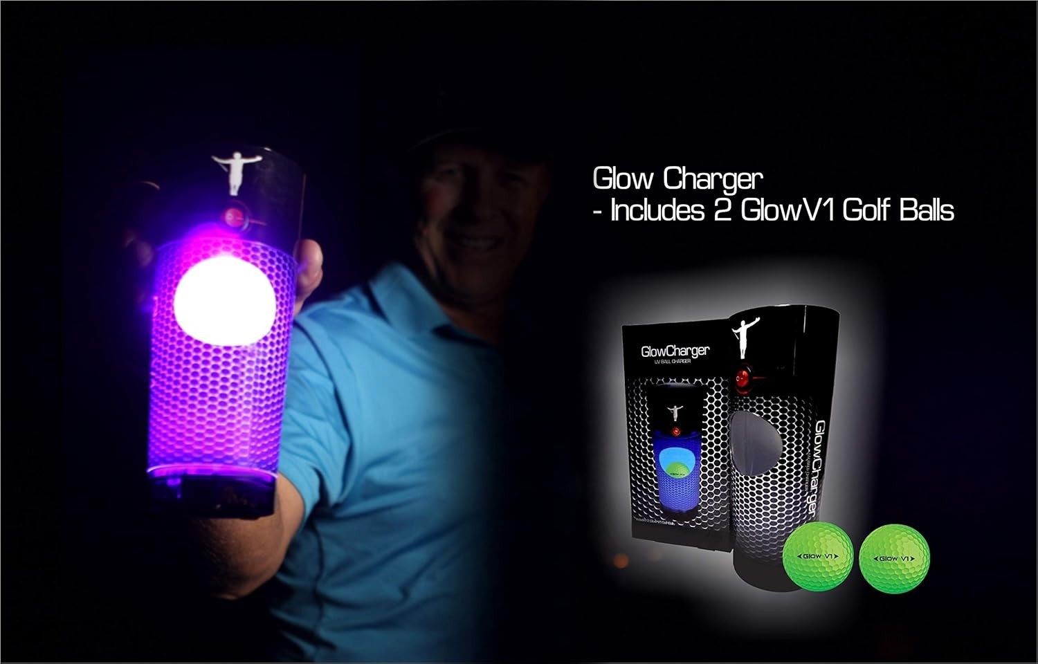 Golf GlowV1 Rechargeable Light Up Golf Balls, Ultra Luminous with 9…