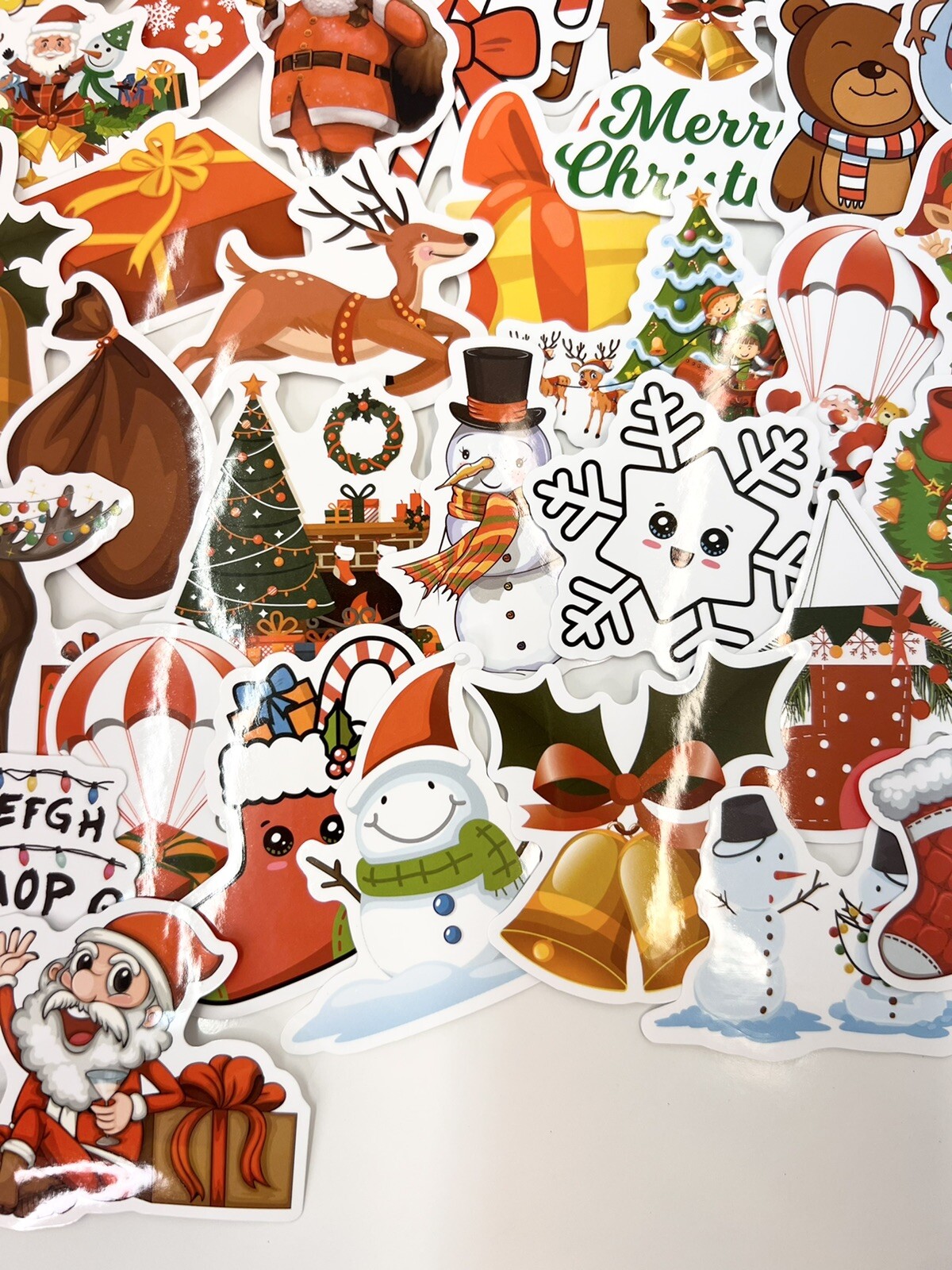 30 Random Holiday Christmas Vinyl Stickers Free Shipping