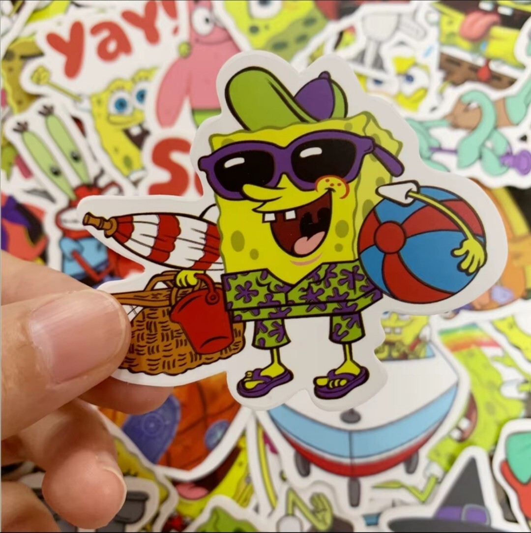 20 PCS Kids Cartoon TV Show Sponge Water Pineapple Sea 2 Stickers BRAND NEW