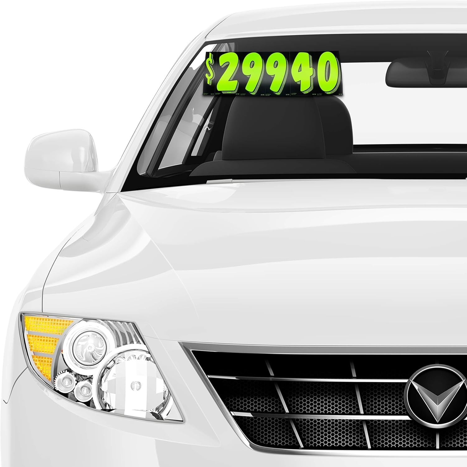 Vinyl Decals for Cars Chartreuse Large Number Stickers 11 Dozen Windshield Nu…