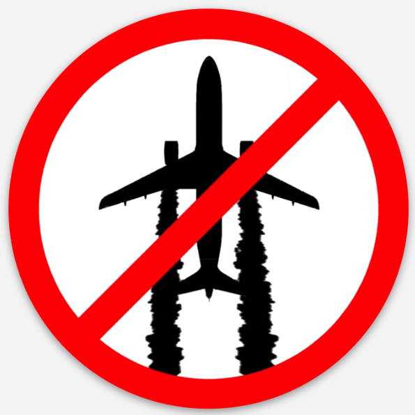 Ban Chemtrails 3" Circular Sticker/Decal