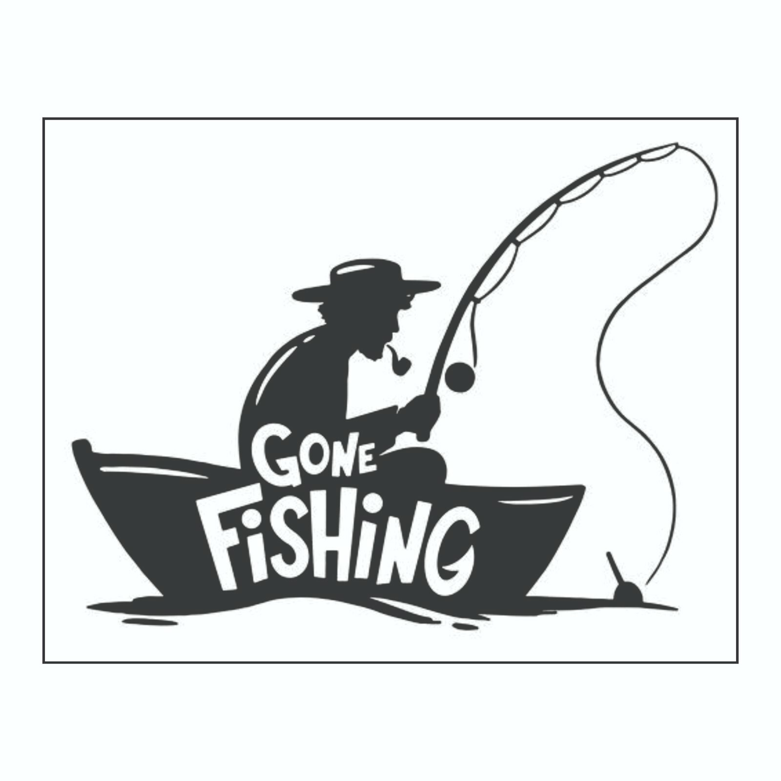 Gone Fishing Sticker, Decal, Bumper Sticker Truck, Fishing, Boat Stickers