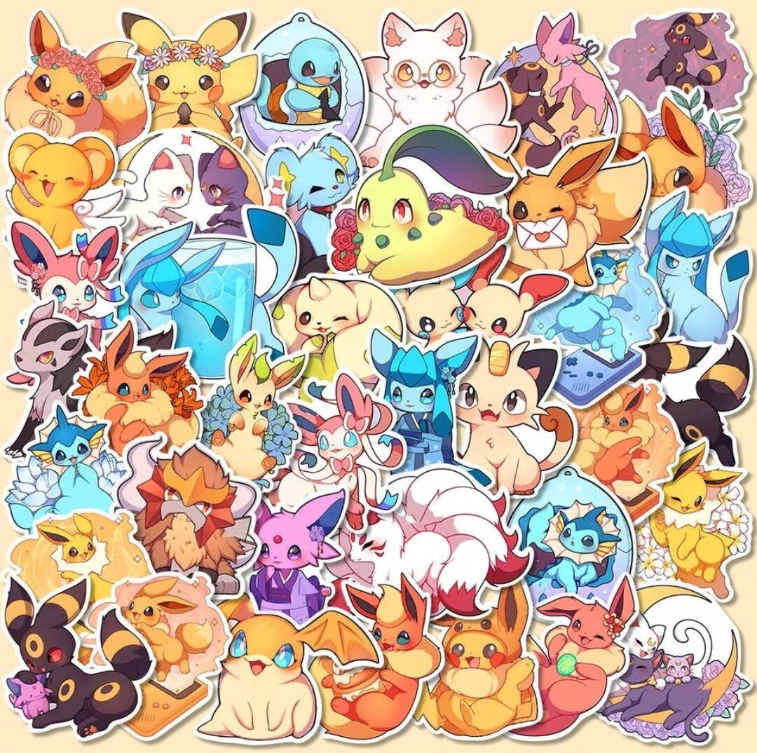 10 PCS Pokémon & Eeveelutions Mix Stickers BRAND NEW