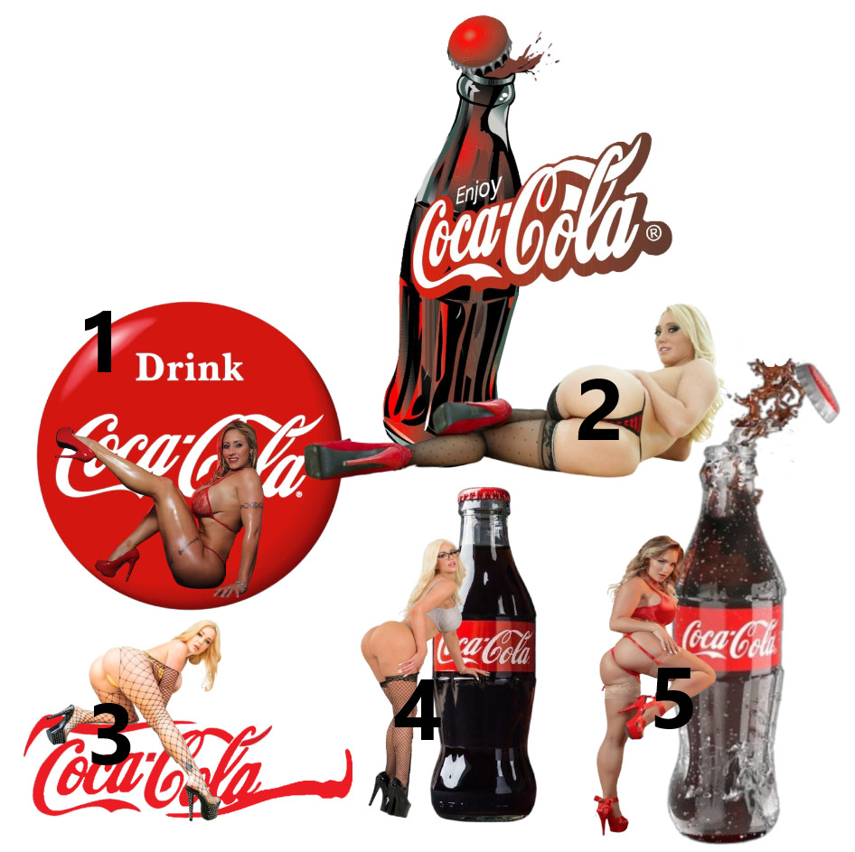 Coca-Cola PIN UP Waterproof 3 Pc Decal Sticker