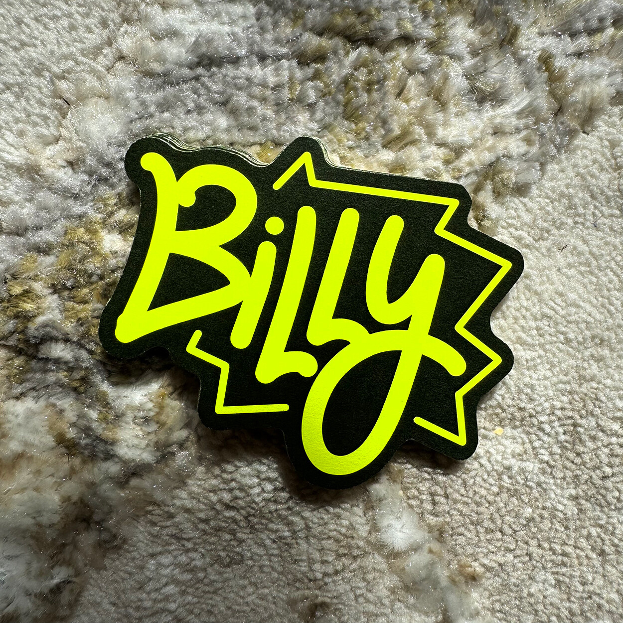Neon Name Sticker Pack : BILLY | for school or Office | graffiti | Calligraphy