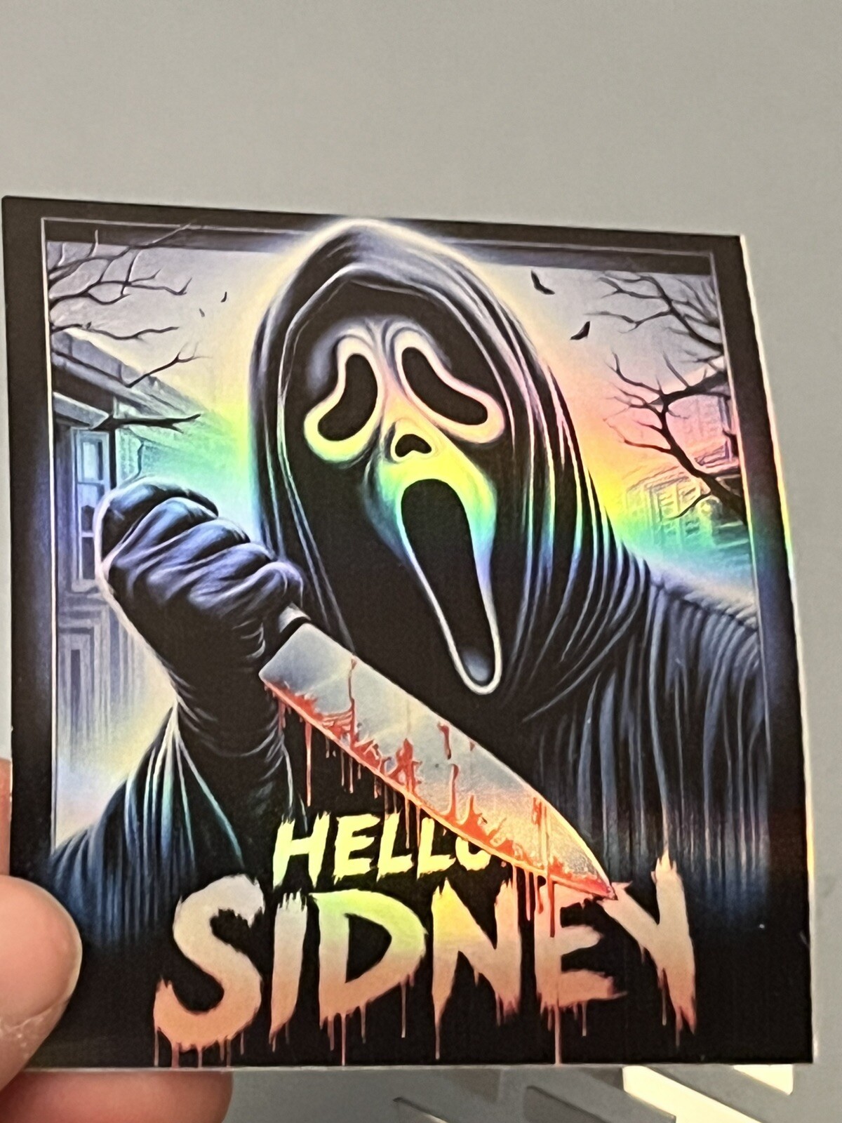 Ghostface Scream Horror Hello Sidney Holographic Waterproof 3inch Sticker