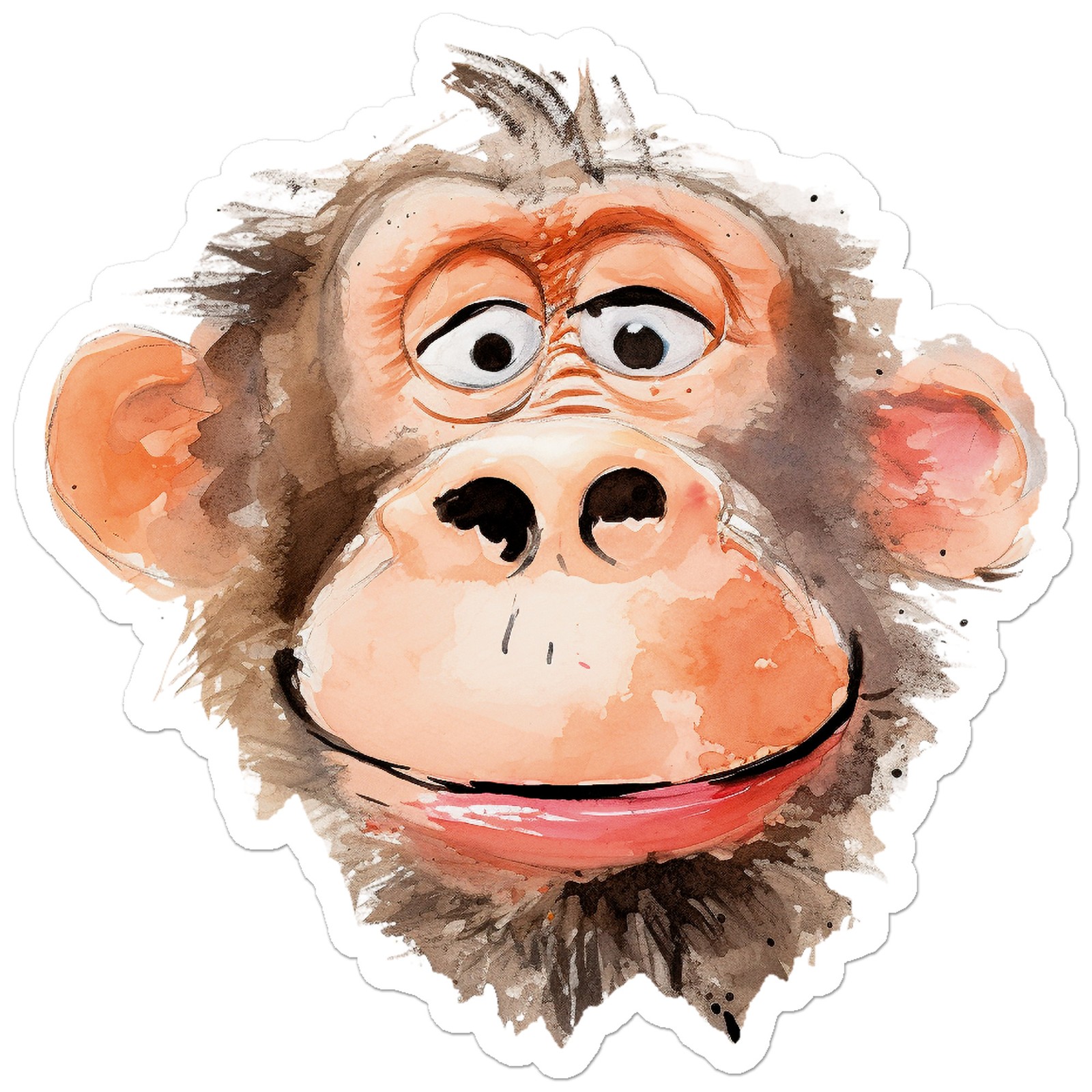 Funny Chimp Monkey – Vinyl Decal Sticker – Car Window Laptop – ebn12287