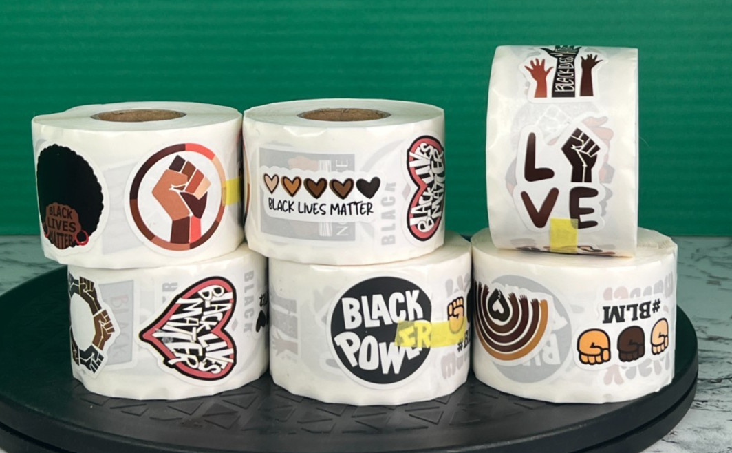 6 Rolls Black Lives Matter Stickers BLM Power Love Unity Bulk Decal Labels