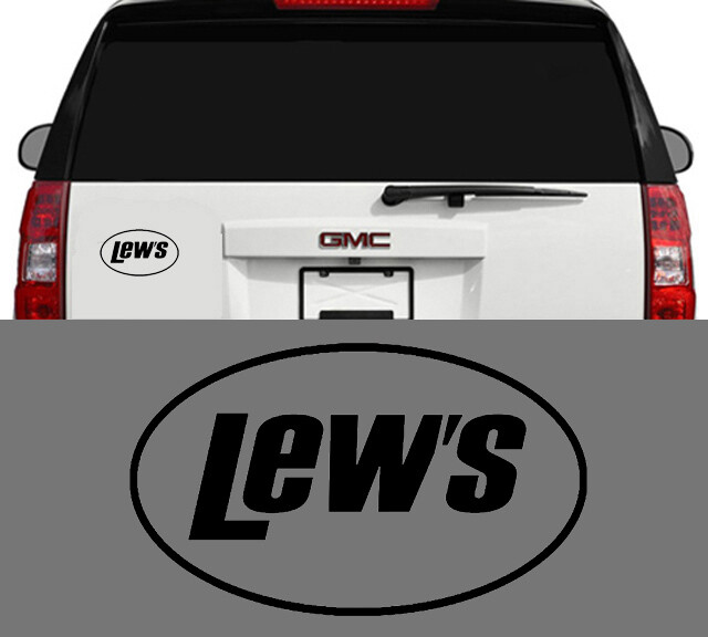 Lew's Fishing Reels & Rods Outdoor Sports Vinyl Decal Sticker Black