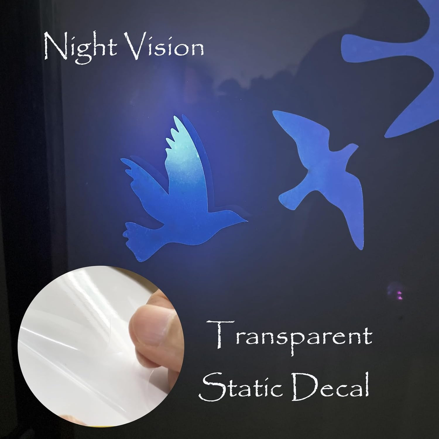 UV Reflective Anti-Collision Window Bird Stickers Decals Glass Door Protect and