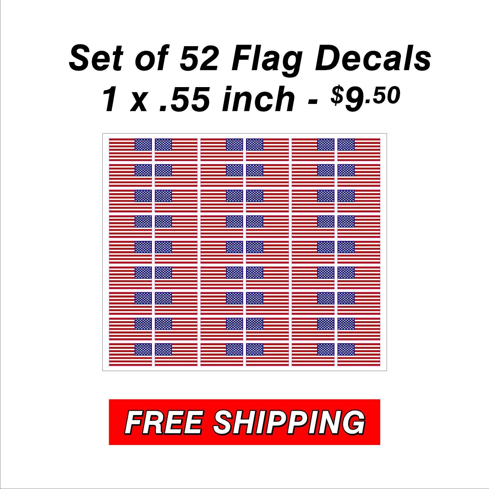 Set of Right and Left American Flag Stickers