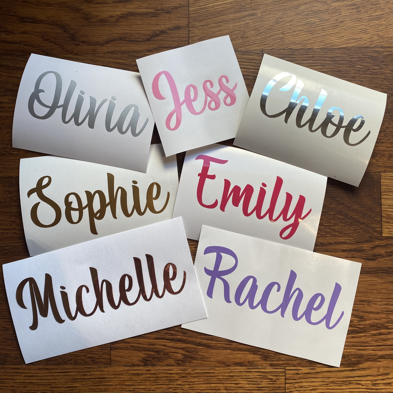 VINYL NAME LABELS for Bottles, Wedding Décor, Wine Glasses, Balloons, weddings