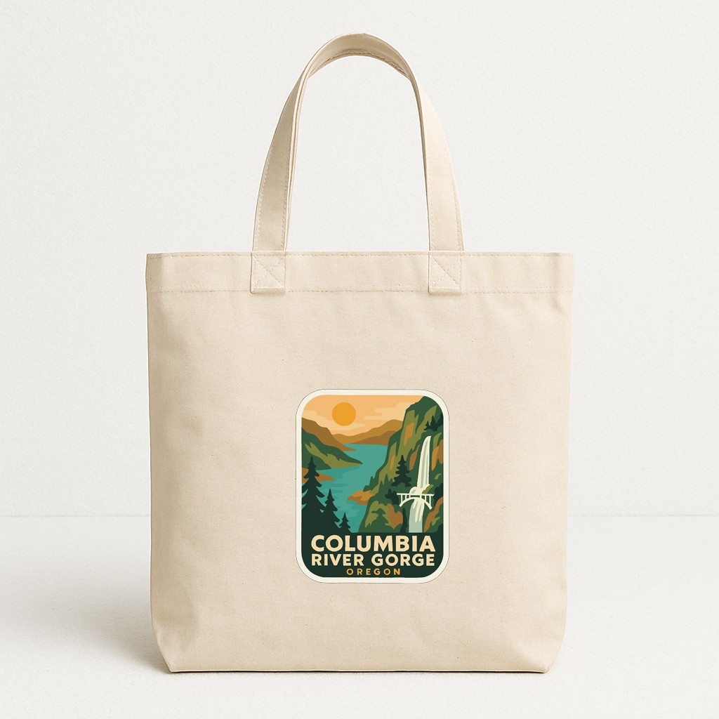 Columbia River Gorge Oregon Iron On Heat Transfer Vinyl HTV Die-Cut Symbolic