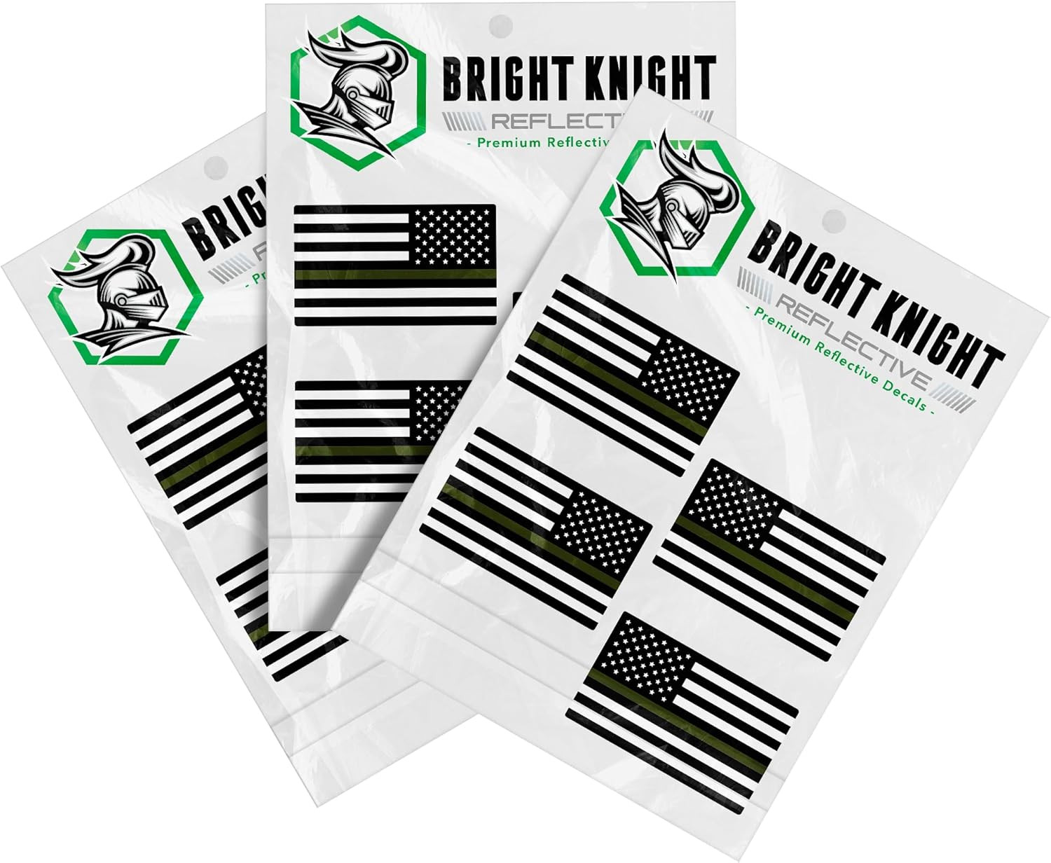 Reflective Flag Sticker, 2" X 1" Red/White/Blue American Flag Sticker Mirrored 2