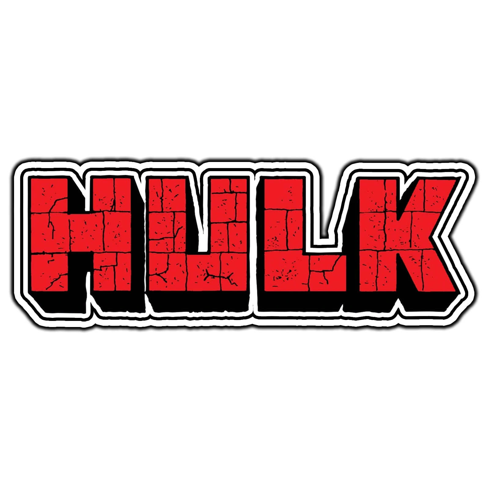 Hulk Title Red Logo #3 Sticker Waterproof Vinyl Decal Die-Cut Garage Car