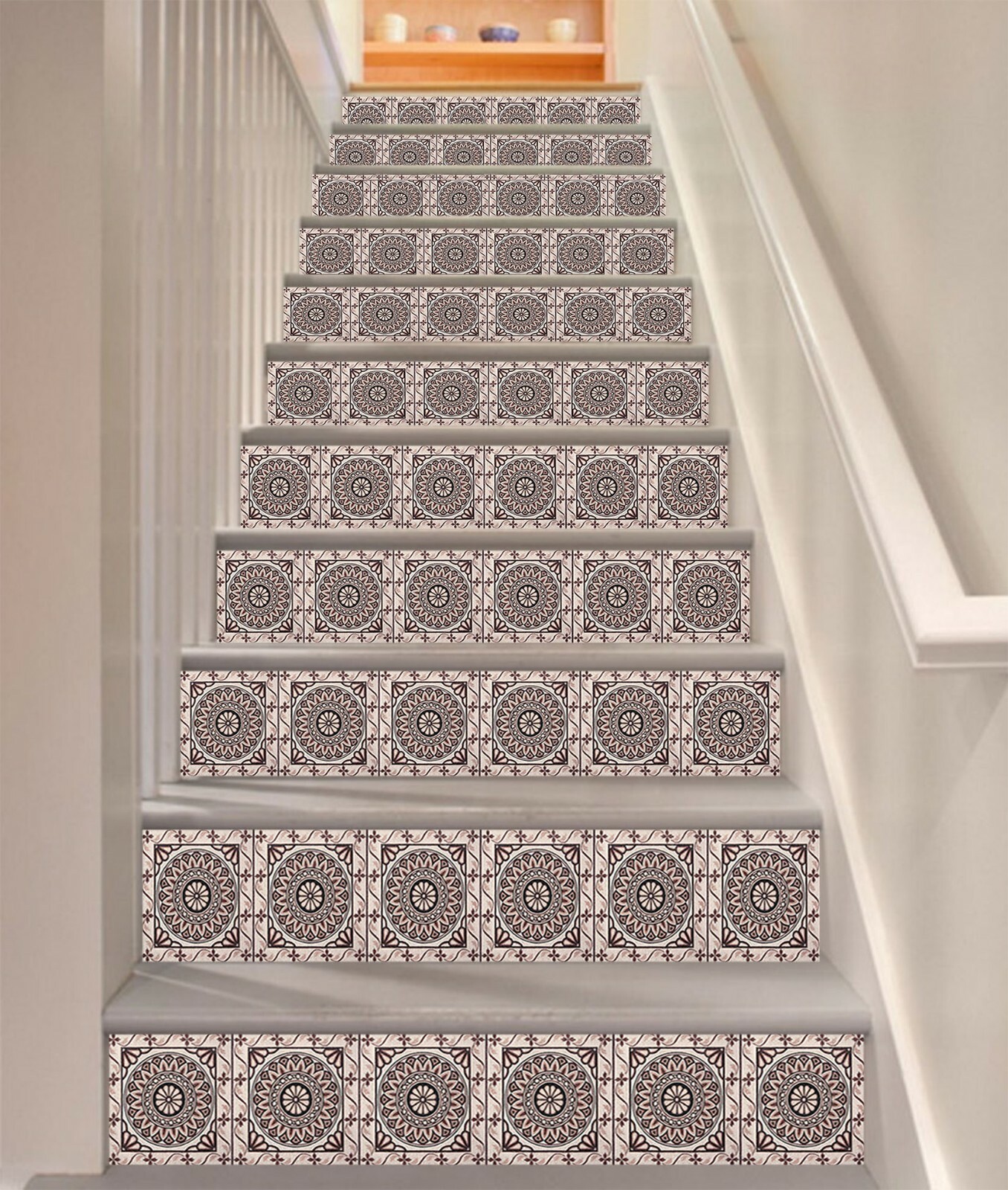 3D Brown Circle 536NA Stair Risers Decoration Photo Mural Decal Wallpaper Fay