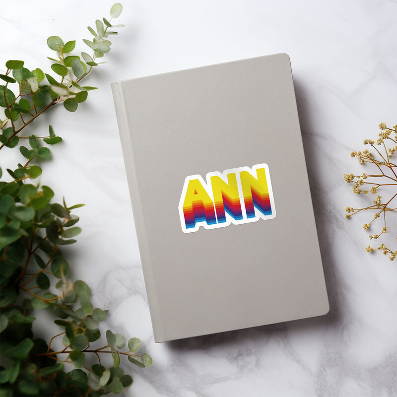 Rainbow Ann Name – Car Bumper Sticker Vinyl Art Decal