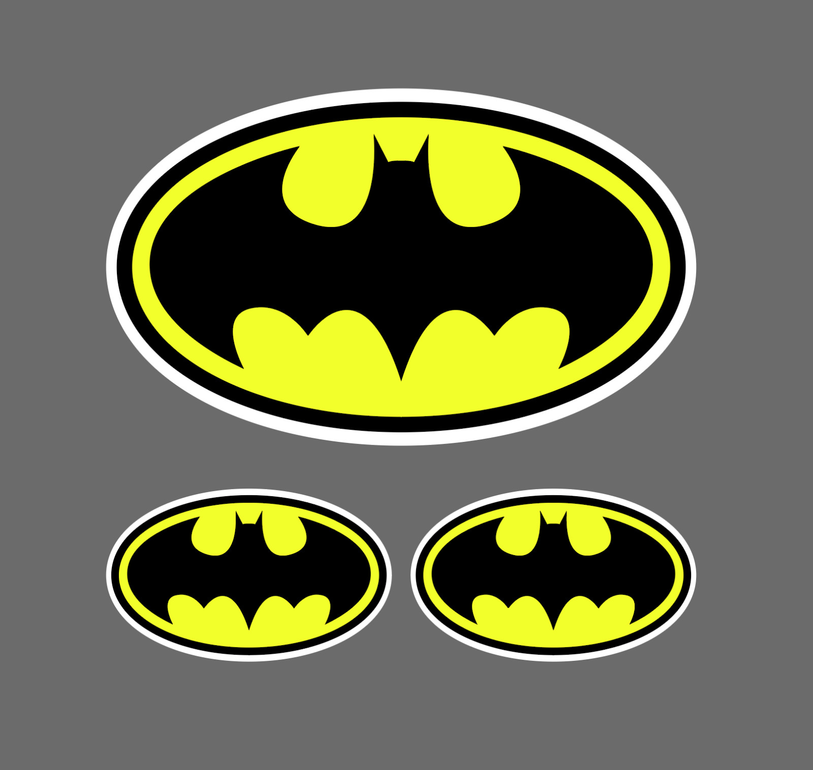 Batman Logo Sticker Oval Decal Superhero Color 3 for 1 – Free Shipping
