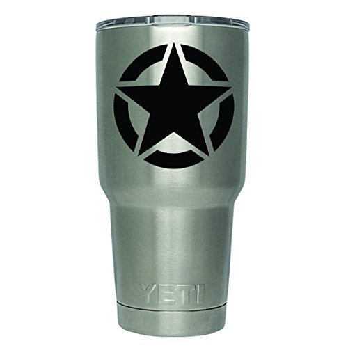 DD328 2 Pack- Military WWII Star Decal Stickers (Decal ONLY Cup NOT Included) |