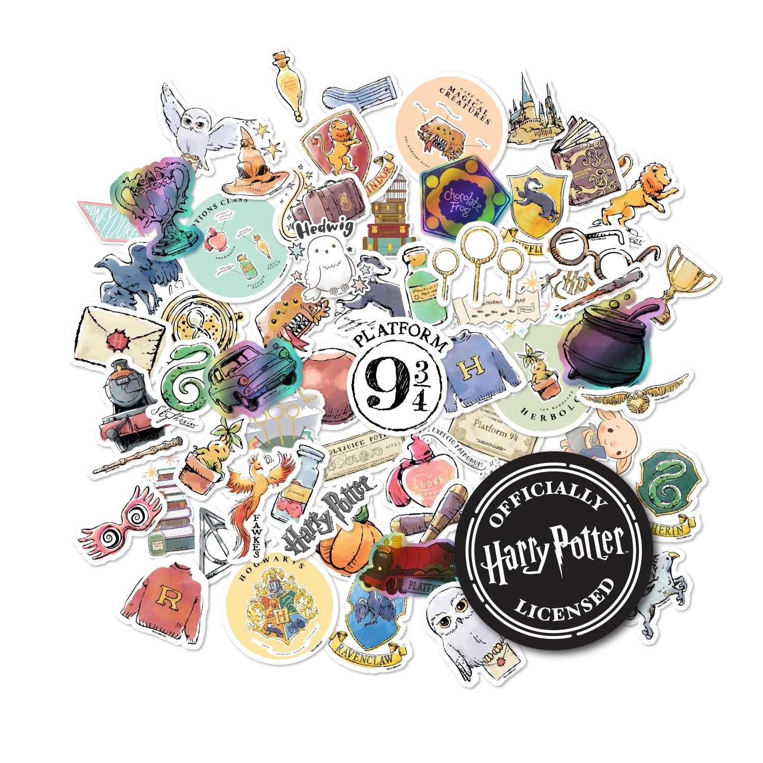 Conquest Journals Harry Potter Watercolor Vinyl 60 Pack, White