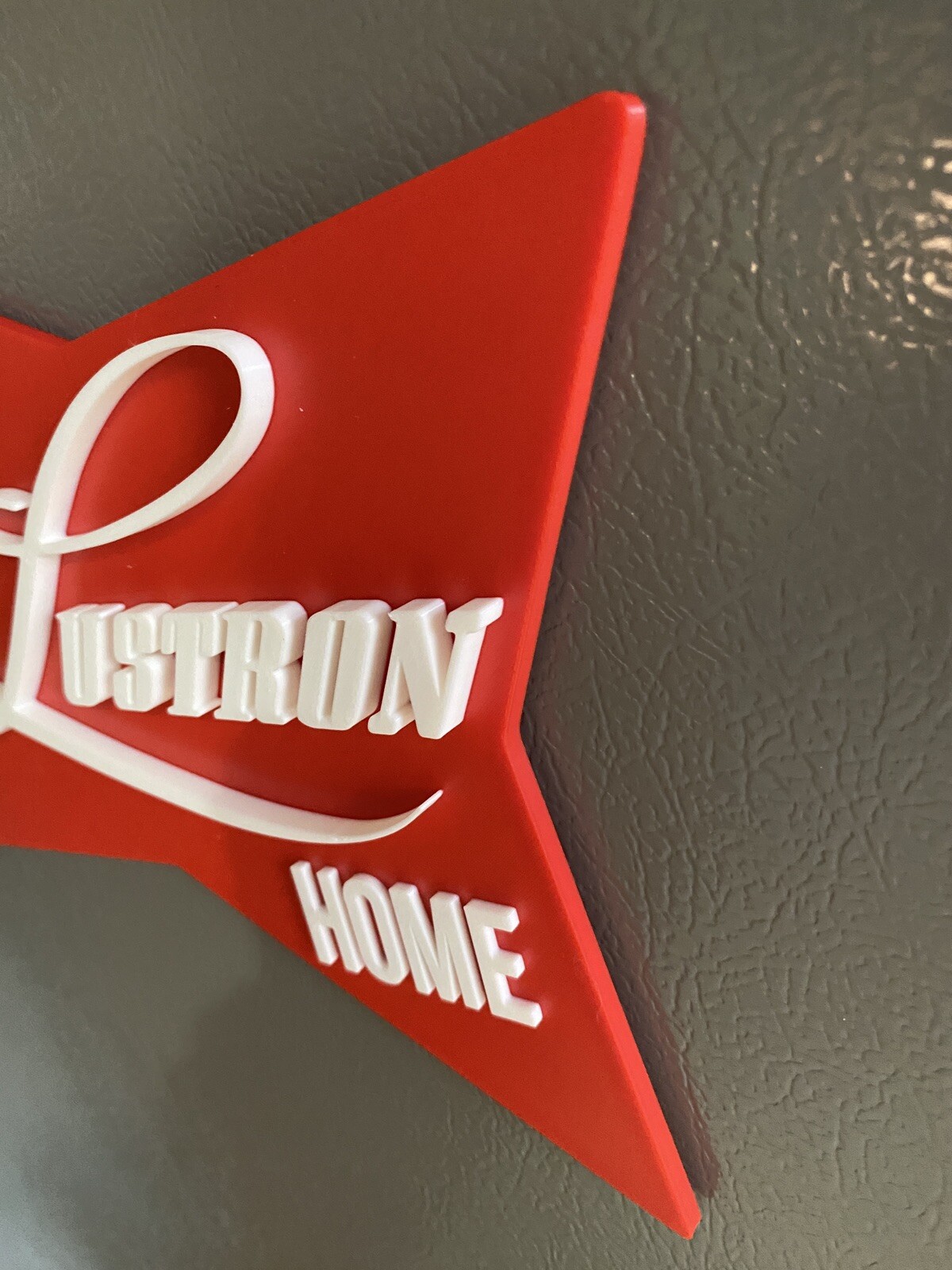 Lustron Home Decor Magnetic Sign Wall Art Red White – Read Description
