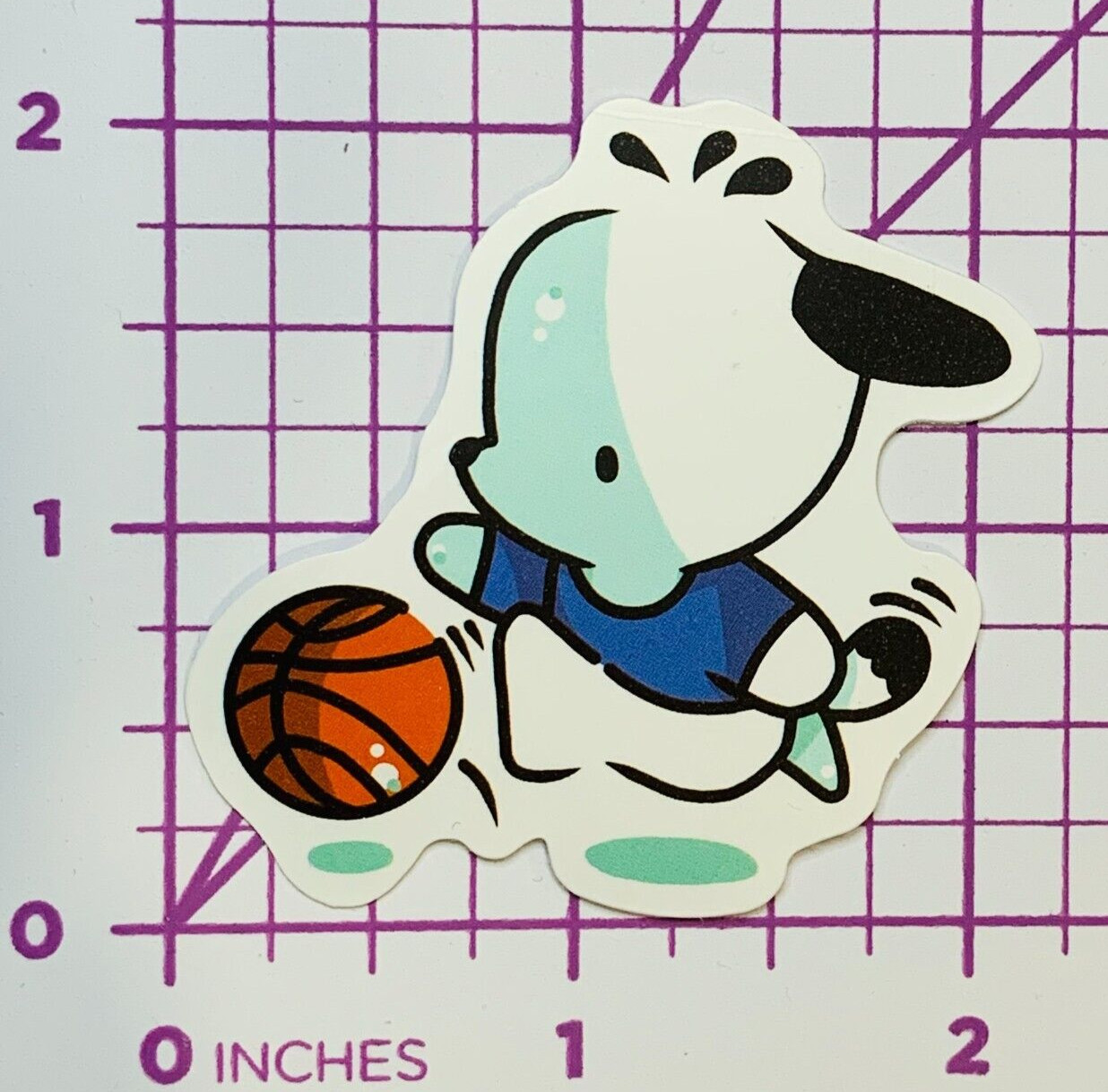 Pochacco Dribbling the Basketball – Sticker Vinyl Decal Sanrio Free Ship &Track