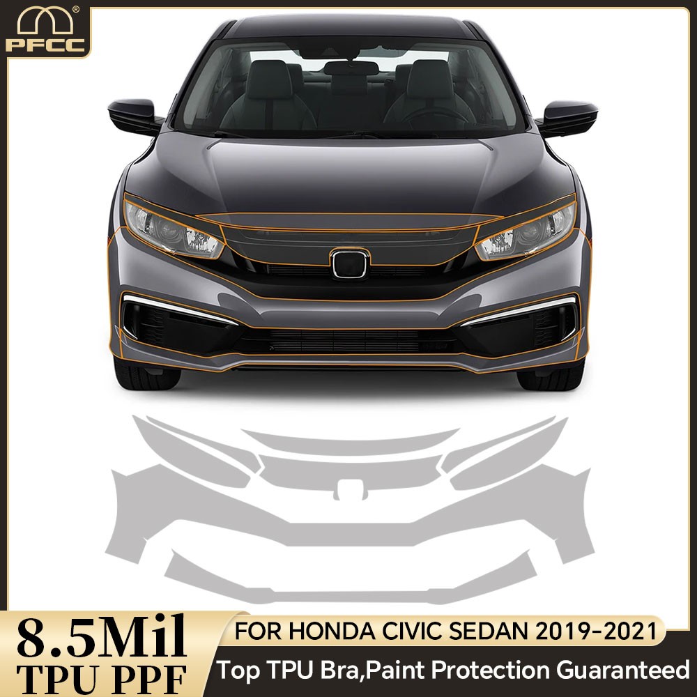 Full Car For Honda Civic Sedan 2019-2021 PreCut Paint Protection Film PPF TPU