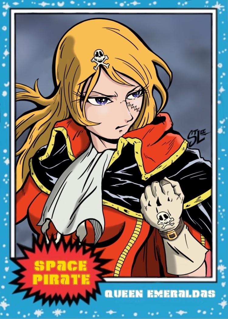 Space Pirate Queen Emeraldas Galaxy Express 999 3×4 Inch Vinyl Glossy Sticker