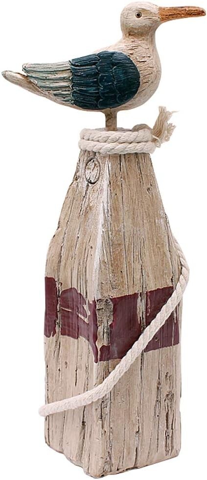 Seagull Statue Decor Nautical Polyresin Figurine