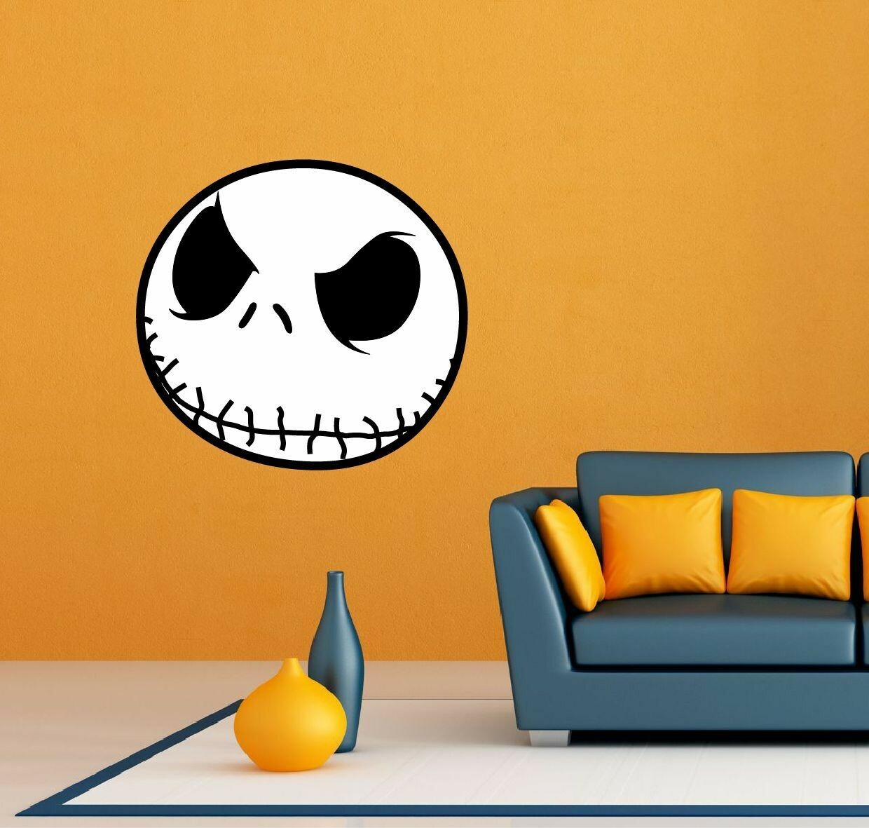 Jack Skellington Baseball Room Wall Garage Decor Sticker Decal 22"X22"