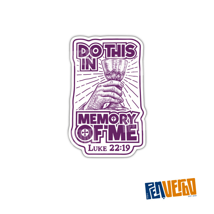 Do This In Memory Of Me Sticker 2pc | Luke 22:19 | Bible | Religious | BV319