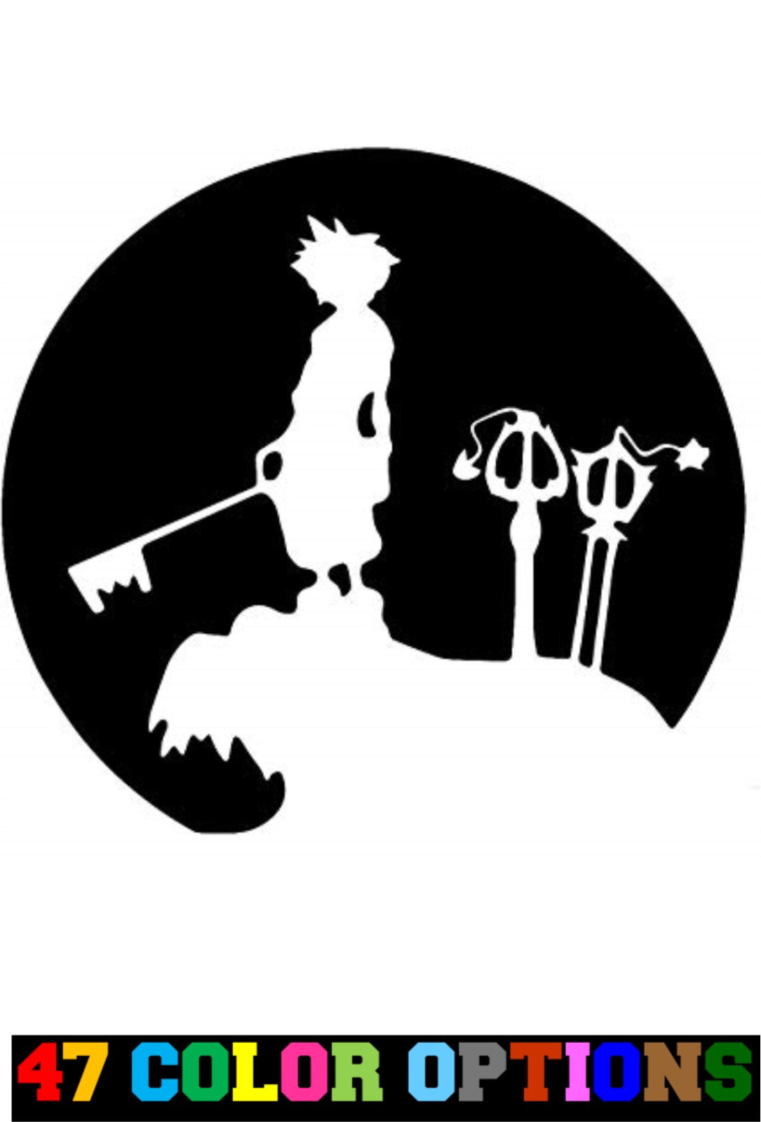 Vinyl Decal Truck Car Sticker Laptop – Kingdom Hearts Sora Keyblades Moon