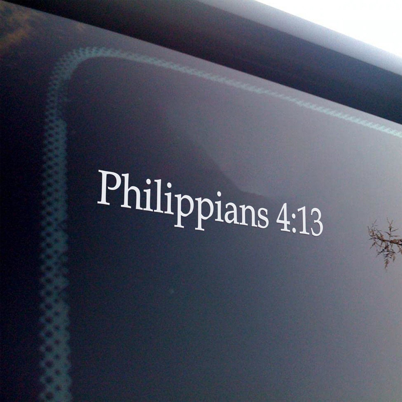 Philippians 4:13 Vinyl Decal Sticker – Christian Bible Verse Scripture Wall Art
