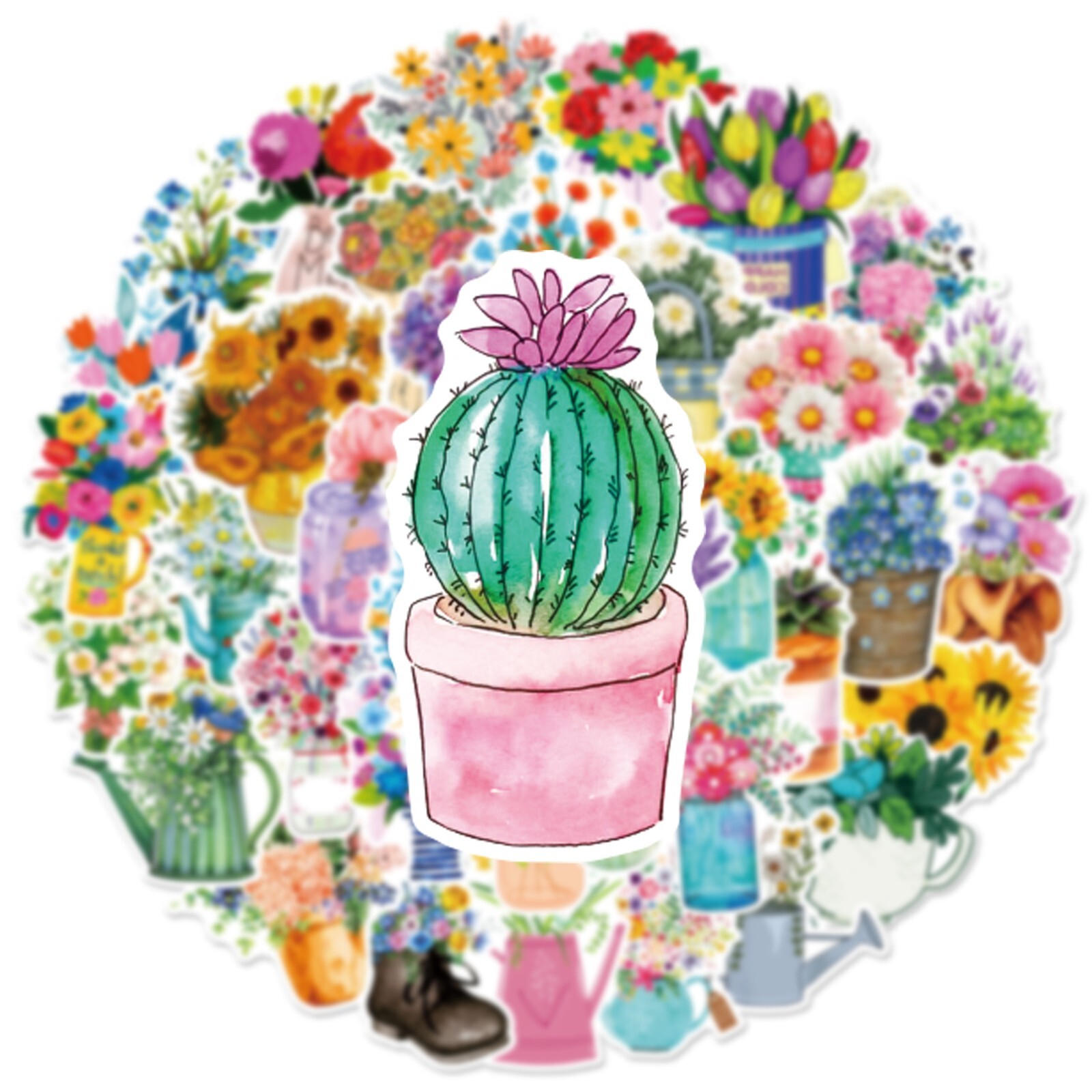 150pcs Flowers Stickers, Plants leaf flower Cactus Houseplant Stickers,#103205