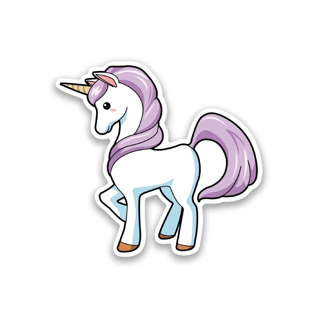 Unicorn Vinyl Sticker 3.5" Wide – Includes Two Stickers