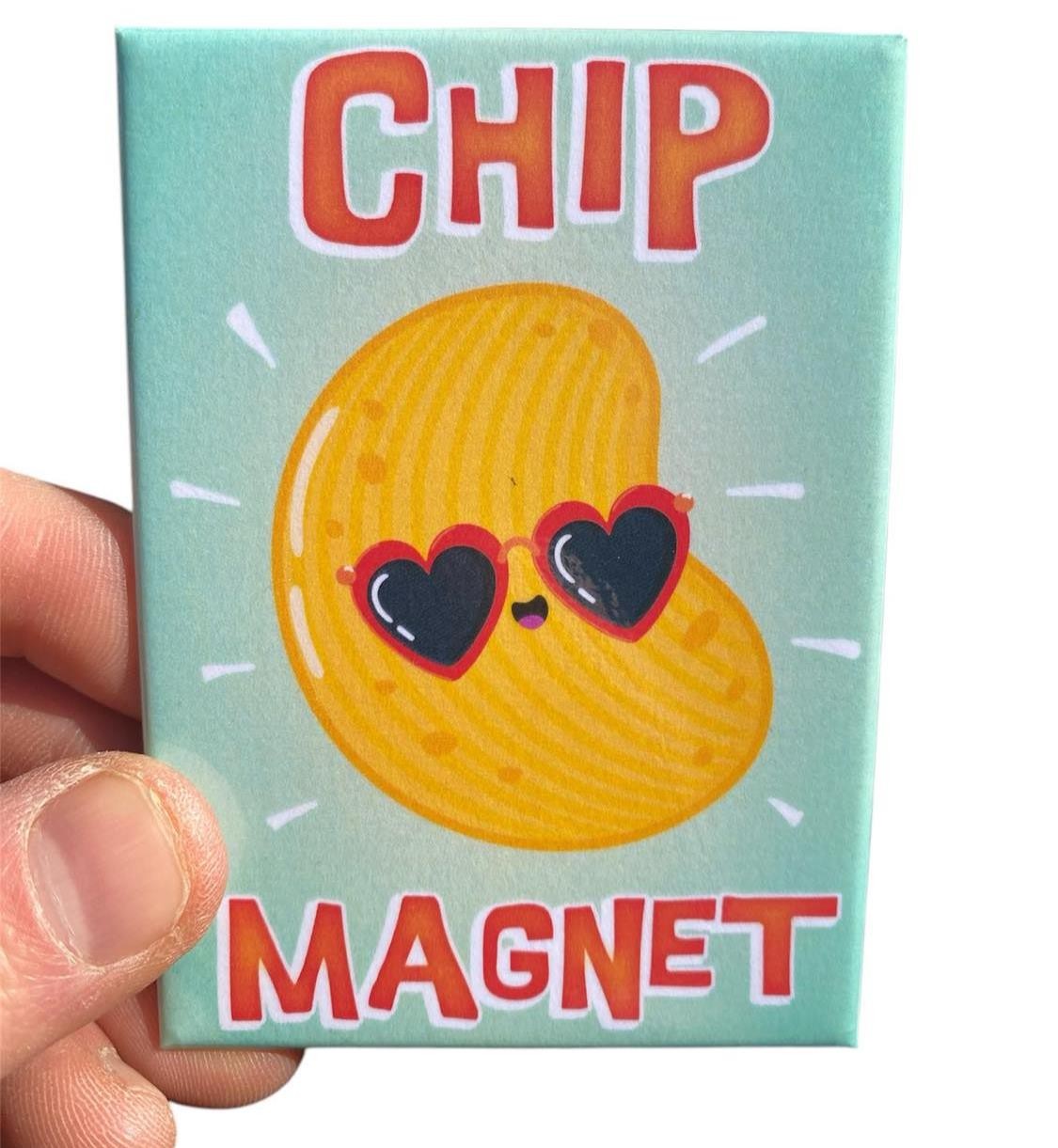 CHIP MAGNET – Funny Kitchen Fridge Home Car Magnet – 3.5" x 2.5" Made in USA