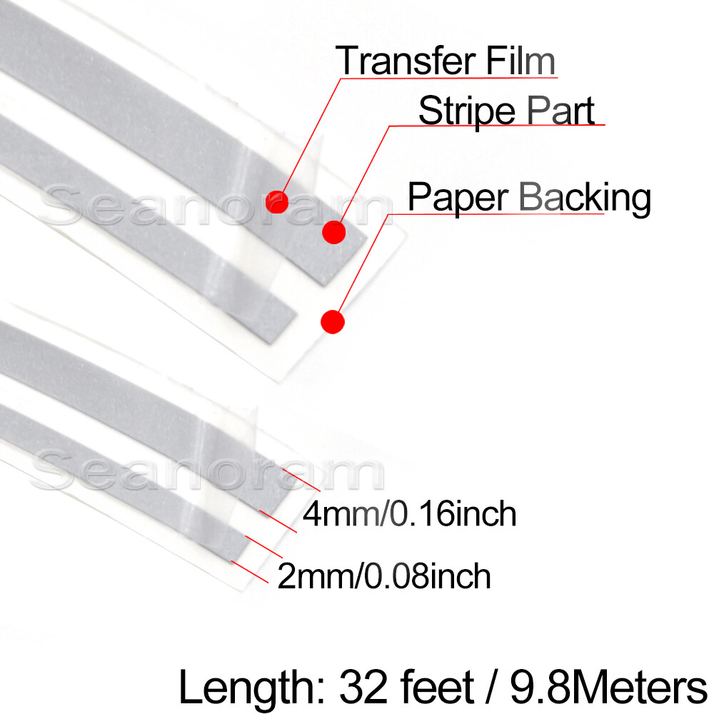 1/12"& 1/6" Silver Grey Home Shop Bar Pinstriping Pin Stripe Decal Vinyl Sticker