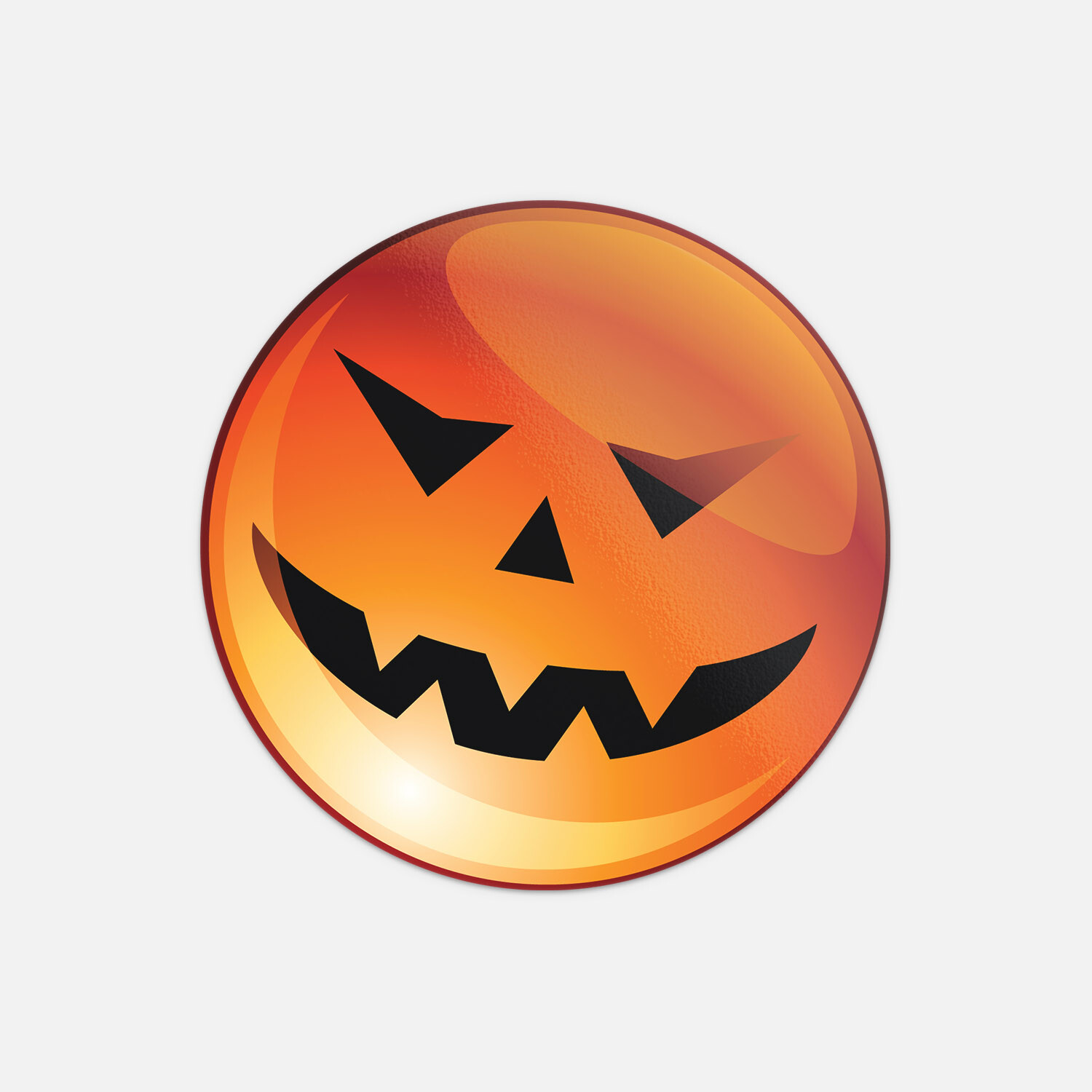 Halloween Pumpkin Face Button Vinyl Sticker Decal