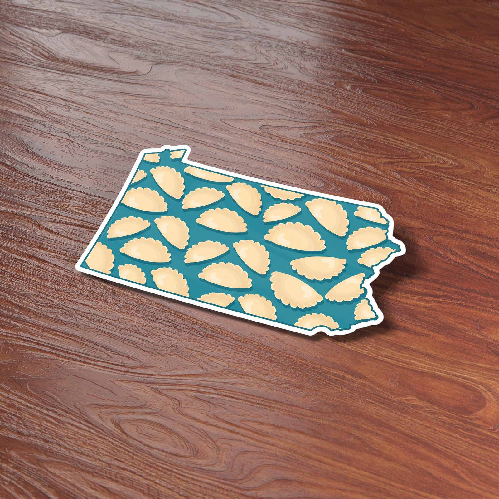 Pierogi PA Map Pittsburgh Sticker – Funny PGH Pennsylvania Decal