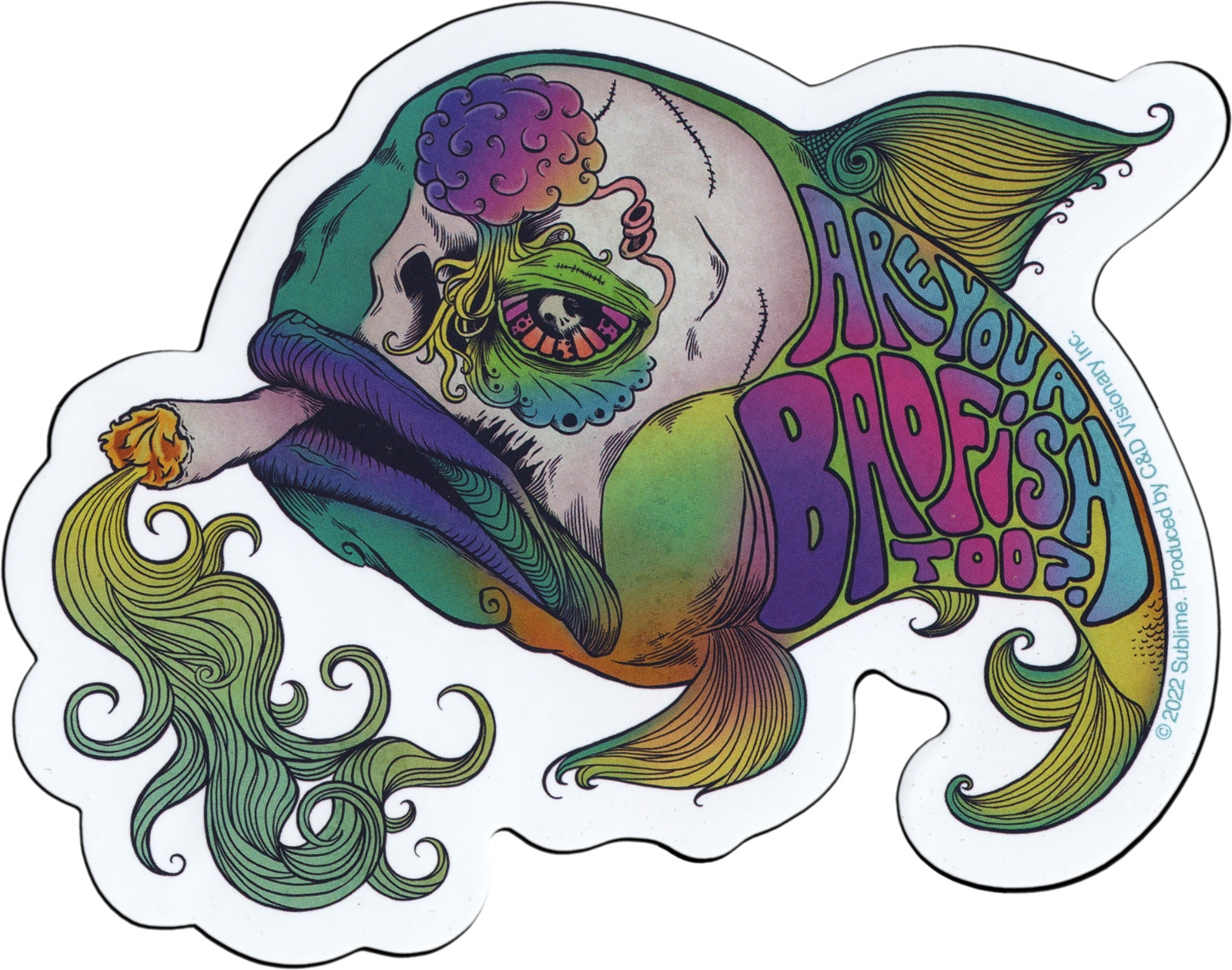 Sticker – Sublime Bad Fish Ska Punk Reggae Rock Music Band 4.75" Decal #5889 New