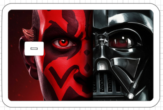 Star Wars Credit Debit Card Skin Sticker ATM Darth Vader Yoda Luke Jedi Han Solo